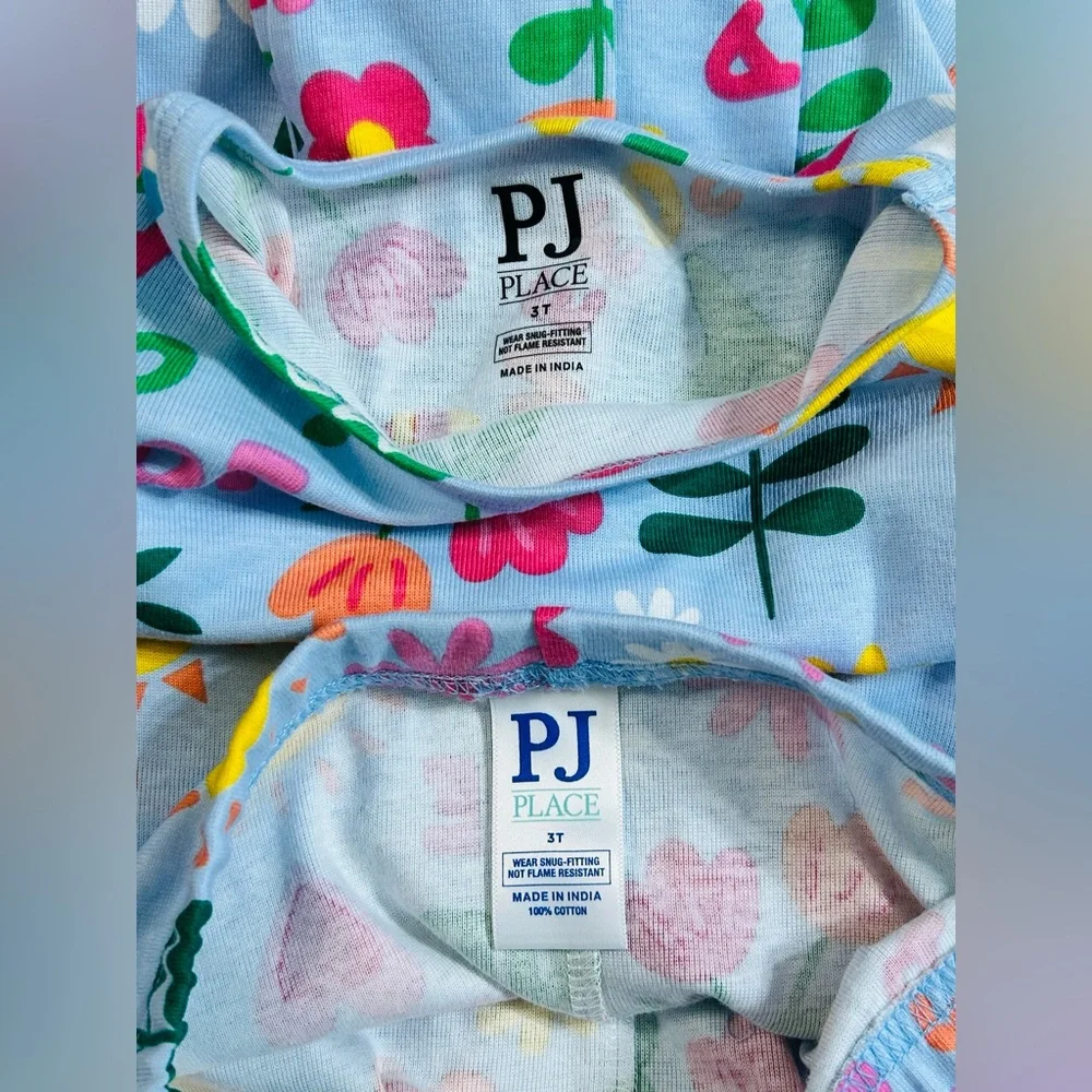 New! PJ Place Pajama Set Bundle of 2 Sets New Without Tags Toddler Girls 3T